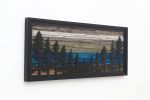 Glacial Lake Pine Forest | Wall Sculpture in Wall Hangings by Craig Forget. Item made of wood with metal works with mid century modern & contemporary style