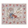 Vintage Folk Art Silk Human Pictorial Suzani From Uzbekistan | Tablecloth in Linens & Bedding by Vintage Pillows Store