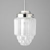 Art Deco Pendant Light - Skyscraper Shade - Model No. 5492 | Pendants by Peared Creation. Item composed of brass and glass