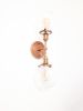 2-Arm Modern Antique Brass Wall Sconce Clear Glass Orbs | Sconces by Retro Steam Works. Item composed of metal in industrial style
