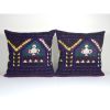 Suzani Pillow Cases Fashioned from a Vintage Suzani, Set of | Cushion in Pillows by Vintage Pillows Store