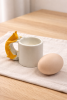 Cat Egg Cup (ORANGE) – A Playful Ceramic Breakfast Object | 4am Product Design | Dinnerware by 4AM Product Design