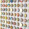Three Hundred and Twenty Four World Map Dots Collage with Gold | Paintings by Amelia Coward