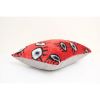 16" x 24" Ikat Eye Red Pillow Pillow Cover - Silk Ethnic | Sham in Linens & Bedding by Vintage Pillows Store. Item made of cotton