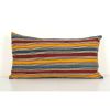 Queen Boho Woven Bedding Kilim Pillow Cover, Oversize Stripe | Sham in Linens & Bedding by Vintage Pillows Store. Item composed of cotton and fiber
