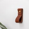 Small Leather Wall Strap [Flat End] | Storage by Keyaiira | leather + fiber | Artist Studio in Santa Rosa. Item composed of leather