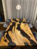 Olive Resin Table - Black Epoxy Table - Resin Dining Table | Tables by Tinella Collection. Item made of wood & synthetic
