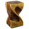 Haussmann® Big Twist Wood Stool Table 12 in SQ x 20 in H | Chairs by Haussmann®