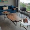 Custom Live edge Coffee Table | Tables by Ironscustomwood. Item made of walnut & metal