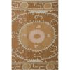 Suzani Wall Hanging Decor - Tan Suzani Table Cloth - Uzbek E | Tablecloth in Linens & Bedding by Vintage Pillows Store