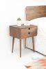 Solid Walnut Nightstand with Double Drawers | Storage by Manuel Barrera Habitables. Item made of oak wood
