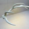 Elk Antler Linear Suspension - White | Pendants by Farmhaus + Co.. Item made of synthetic