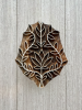 Hand-Carved Wooden Block - Lotus | Wall Sculpture in Wall Hangings by Mended. Item composed of wood