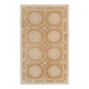 Vintage Neutral Tan Central Asian Suzani Textile, Embroidere | Tablecloth in Linens & Bedding by Vintage Pillows Store