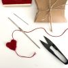 Ombre Mini-Heart Garlands DIY KIT | Ornament in Decorative Objects by Flax & Twine. Item composed of linen