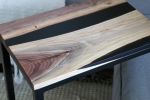 Black Epoxy Walnut River Side C Table (in stock) | Side Table in Tables by Hazel Oak Farms. Item composed of walnut & steel