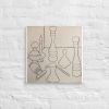 Canvas Print - Contours of Orient - Monochrome Outline | Work by Eman's Gallery