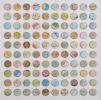 One Hundred Map Dots Collage | Paintings by Amelia Coward