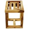 Haussmann® Teak Teak Maze Spa Stool 12 x 15.5 x 16 in H Teak | Chairs by Haussmann®