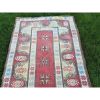 Handmade Carpet Vintage Turkish Milas Rug, Pastel Colored | Small Rug in Rugs by Vintage Pillows Store. Item made of cotton with fiber