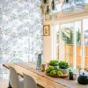 Under Sea Paradise -Pink and Silver | Wallpaper in Wall Treatments by Wallcovetings by Brenda Houston. Item composed of linen