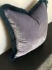 Blue silk velvet pillow // lavender blue silk velvet pillow | Pillows by Velvet Fringe