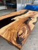 Black Epoxy Resin Dining Table - Resin River Table | Tables by Tinella Collection. Item made of wood & synthetic compatible with contemporary and art deco style