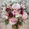 Custom Wedding bouquet painting on canvas, Made to Order | Oil And Acrylic Painting in Paintings by Natart. Item composed of canvas & synthetic