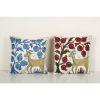 Set of Two Animal Motif Suzani Pillow from Vintage Uzbek | Sham in Linens & Bedding by Vintage Pillows Store. Item composed of cotton