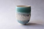 Reef Turquoise porcelain ceremonial cup / tumbler, minimal | Drinkware by Laima Ceramics. Item composed of ceramic compatible with minimalism and contemporary style
