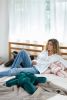 Petrol Velvet Knot Pillow | Pillows by Knots Studio