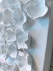 Abstract wall sculpture on canvas, white clay wall sculpture | Wall Hangings by Natasha Kanevski. Item made of canvas works with minimalism & contemporary style