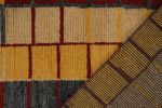Rug & Kilim’s Moroccan style rug in Gold, Gray and Red Tribal Geometric Pattern | Area Rug in Rugs by Rug and Kilim