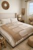 Zulu Throw Blanket — Textured Cotton with Fringe Detail | Linens & Bedding by Busa Designs