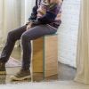 Colorful Stacking Side Table: Modern Wooden Plant Stand Stool | Chairs by Spacecraft Furnishing