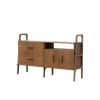 Entertainment center, Mid century sideboard | Storage by Plywood Project. Item made of oak wood compatible with minimalism and mid century modern style
