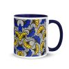 Blue Yellow Floral Pattern Coffee Mug | Drinkware by Reflektion Design