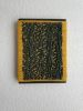 Woven Tile 9x12 - Spaced - Mustard and Green | Wall Sculpture in Wall Hangings by Mpwovenn Fiber Art by Mindy Pantuso
