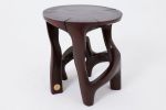 Solid Wood Sculptural Side Table, Contemporary Design, Red Wood | Tables by Logniture