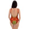 One Piece Swimsuit - No Brake Zone - Geometric Op Art Motion | Work by Eman's Gallery