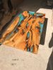 Turquoise Epoxy Table - Custom Resin Dining Table | Tables by Tinella Collection. Item made of wood with synthetic