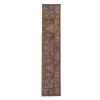 Distressed Turkish Sparta Ryg Runner with Floral Border | Runner Rug in Rugs by Vintage Pillows Store. Item composed of cotton