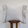 Cream Linen with Relaxed Flange Pillow 20x20 | Pillows by Vantage Design