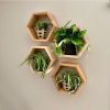 Set of 2 Honeycomb Shelves, Hexagon Shelves | Shelving in Storage by Crafted Glory. Item composed of oak wood