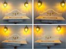 Calacatta Gold Marble Bathroom Sink with Backsplash - 36" | Water Fixtures by AYMARBLEDESIGN LLC