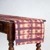Raffia Shibori Table Runner - Cocoon & Moth Pattern-Burgundy | Linens & Bedding by Tanana Madagascar. Item composed of fabric