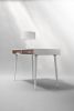 Modern White Lacquered Oak Desk with Open Cubbies | Tables by Manuel Barrera Habitables. Item composed of oak wood