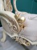 Victorian Style Living Room Set/ Ivory and Gold Leaf Accent | Couch in Couches & Sofas by Art De Vie Furniture