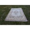 Distressed Turkish Sparta Rug With Floral Design 5'6" X 8'12 | Area Rug in Rugs by Vintage Pillows Store. Item composed of cotton and fiber