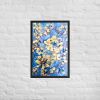 Framed Print – Iris Lake – Blue and Gold Floral Wall Art | Work by Eman's Gallery